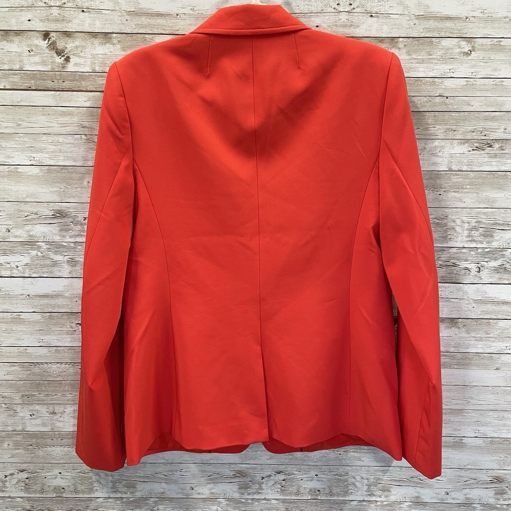 Tommy Hilfiger Womens 12 Blazer Classic Red 2 Button Silver Lapel‎ Logo Lined - Picture 4 of 10